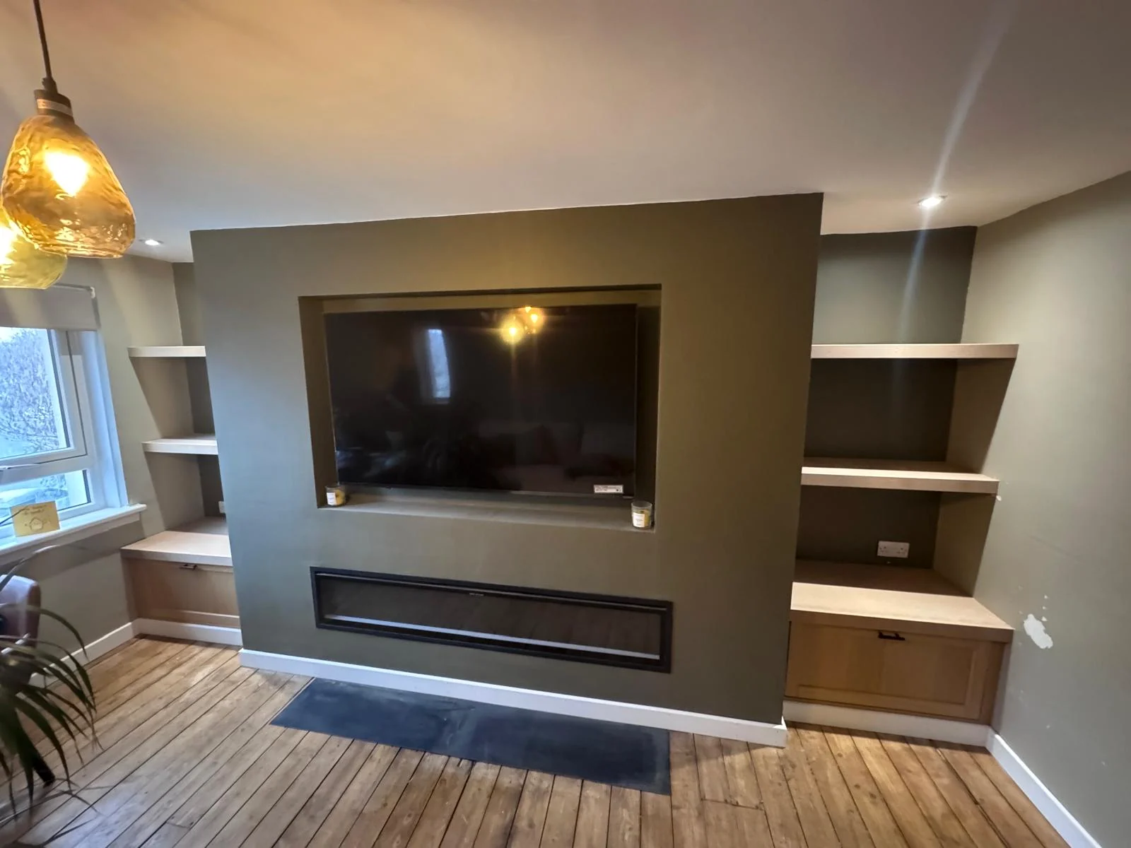 Finished SWD Joinery media wall